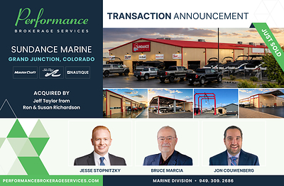 Performance Brokerage Services Advises on the Sale of Sundance Marine in Grand Junction, Colorado to Jeff Taylor