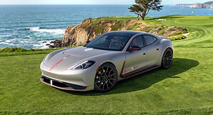 At the 75th Pebble Beach Concours d'Elegance and Monterey Car Week, Karma Automotive's Next-Generation Hybrid EREV, the 2027 Karma Gyesera Grand Coupe, Joins the 2028 Amaris GT and 2029 Kaveya Super Coupe