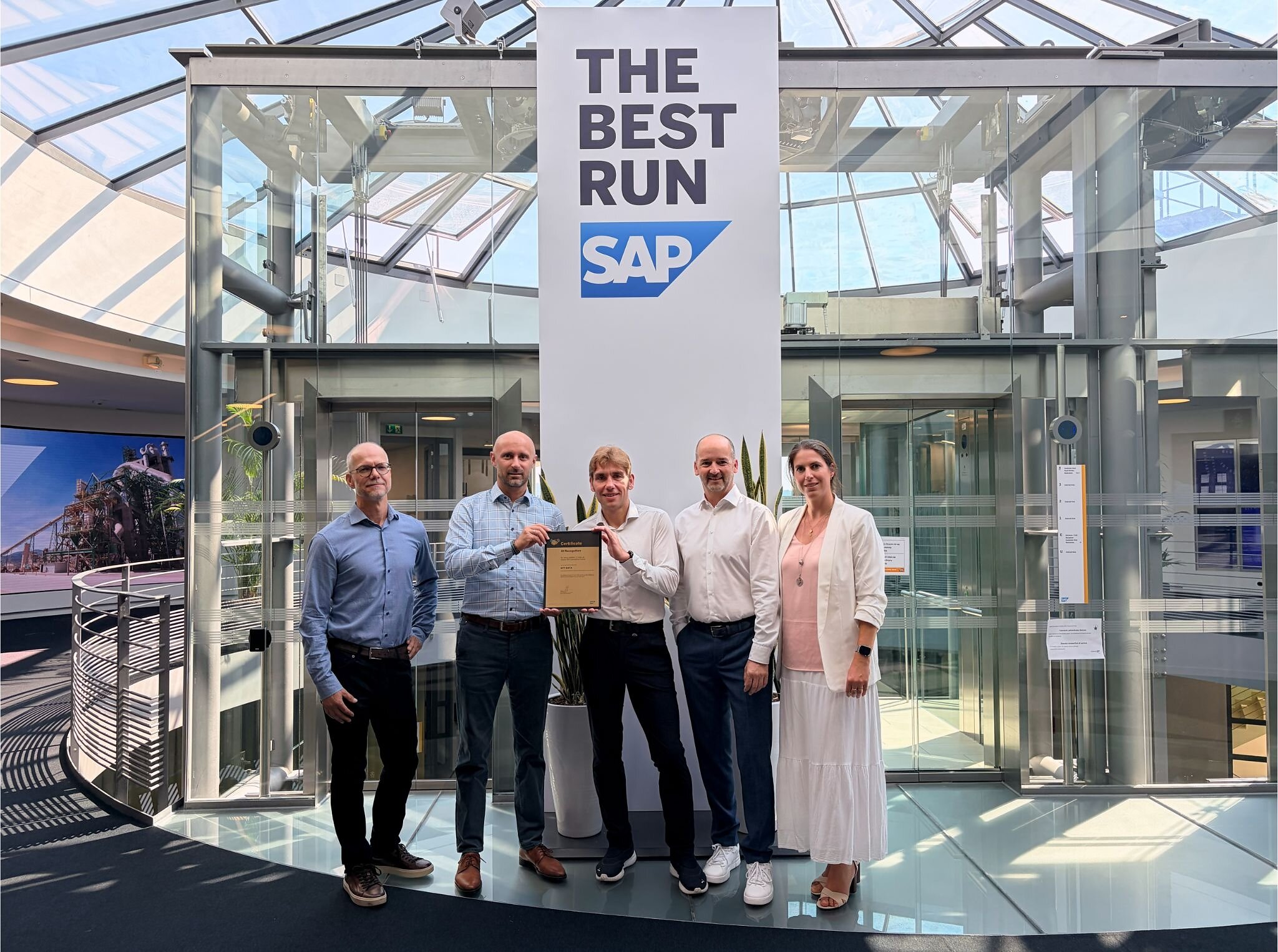 NTT DATA awarded Golden Certificate by SAP as Global Operations Partner, reflecting the scale of its Global Managed Services expertise