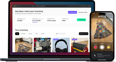 List one item or a whole pallet from photos. Take a photo or import your catalog. Hero identifies it, prices it with real sold data, and lists it on eBay and Facebook Marketplace.