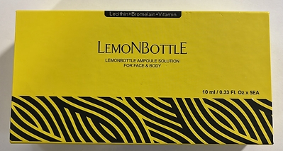Lemon bottle ampoule solution (labelled for topical use [applied to the skin] but containing vials for injection