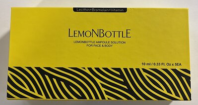 Solution en ampoules de citron (étiquetée pour un usage topique [application sur la peau], mais contenant des flacons à injecter)