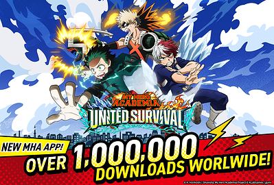 New “My Hero Academia” Game App “My Hero Academia UNITED SURVIVAL” Surpasses 1 Million Downloads Worldwide! Special Login Bonus Announced!
