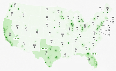 U.S. Store Distribution Heatmap