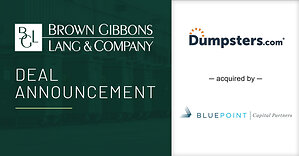 BGL Announces the Sale of Dumpsters.com to Blue Point Capital Partners