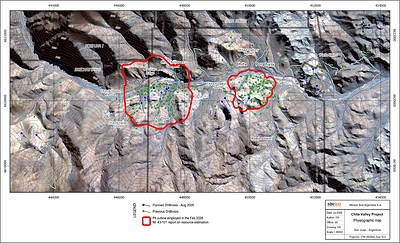 Map 1. Planned drilling program at the Chita project.