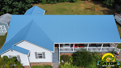 Completed Gator Metal Roofing installation providing energy efficient savings and durable protection.