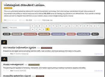 Viatological Standard Lexicon