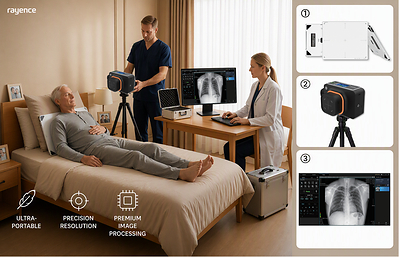 Rayence expands the boundaries of point-of-care imaging with its new integrated portable X-ray diagnostic solutions, Anywhere-M for human healthcare and Anywhere-V for veterinary and field animal care.