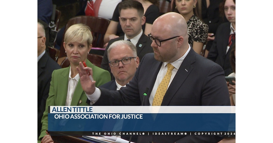 Ohio Personal Injury Lawyer Allen Tittle Testified Before Ohio Senate Judiciary Committee in Support of Senate Bill 292