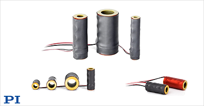 PI's ring-type PZT actuators for optical and mechanical applications, available in twelve standard sizes.