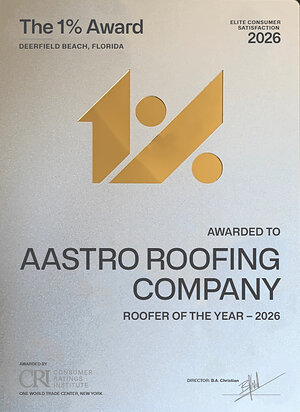 Aastro Roofing Company Named Deerfield Beach's Roofer of the Year