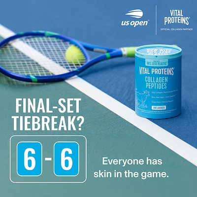 As the Official Collagen Partner of the US Open, Vital Proteins® is putting skin in the game with its Final-Set Tiebreak sweepstakes, giving fans their own stake in one of the tournament’s most thrilling moments.