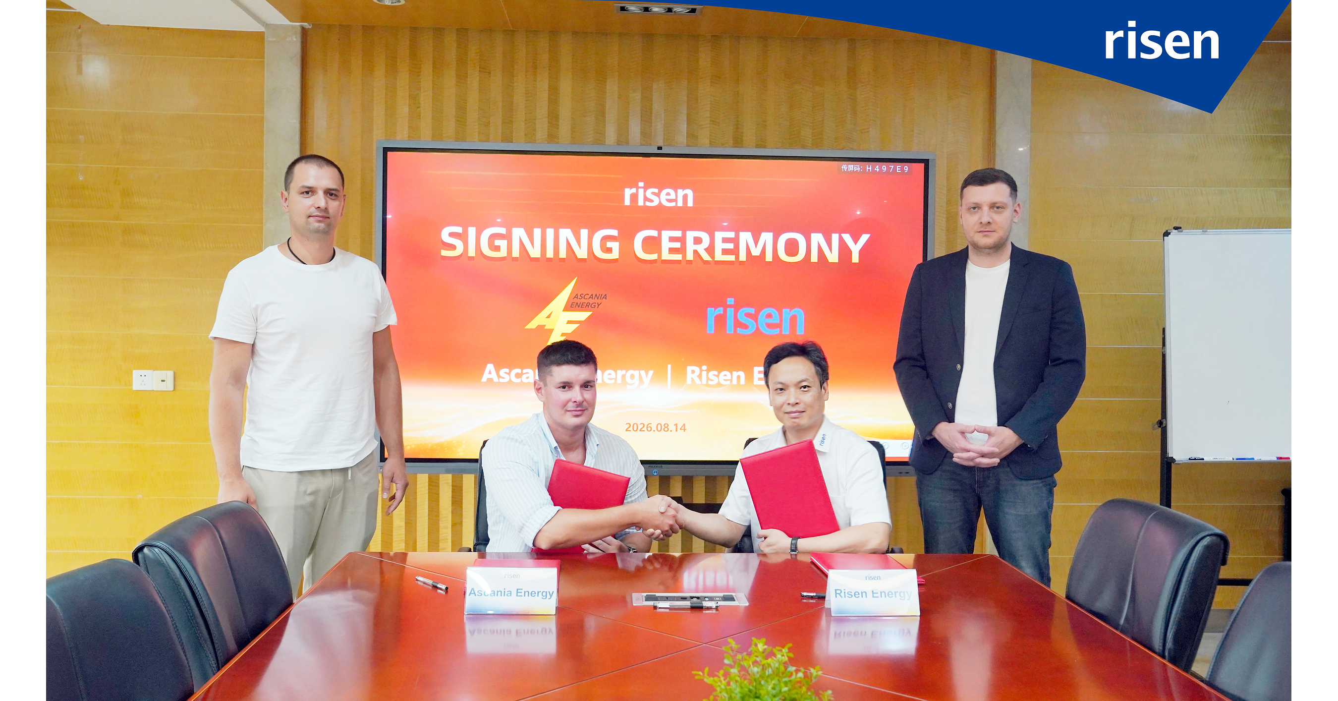 Risen Energy a Ascania Energy sa spoja pri projekte sol&aacute;rnej energie s kapacitou až 100 MW a skladovania energie s kapacitou 200 MWh na Ukrajine
