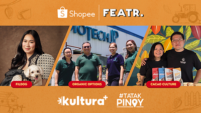The founders and teams behind FilDogScarf, Organic Options, and Cacao Culture are featured in Grit Expectations, a docuseries by FEATR presented by Shopee Kultura+, spotlighting Filipino MSMEs turning Filipino craftsmanship into meaningful livelihoods.