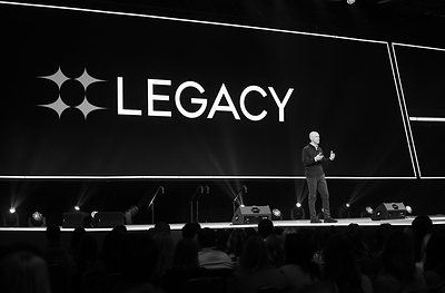 Bert Bean, CEO, on stage at the company's first leadership conference.