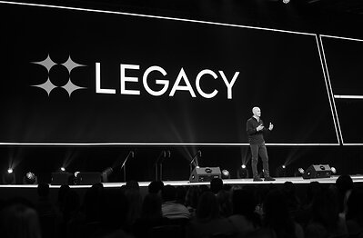 Bert Bean, CEO, on stage at the company's first leadership conference. Bert Bean, CEO, on stage at the company's first leadership conference.