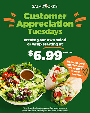 We Want You Back: Saladworks Launches $6.99 Tuesdays