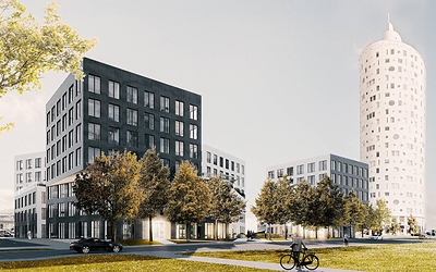Port Athena – protected by Penetron: Adjacent to the Emajõgi River, Tartu’s new business district has four six-story and one seven-story building for a total gross area of approximately 19,500-m2.