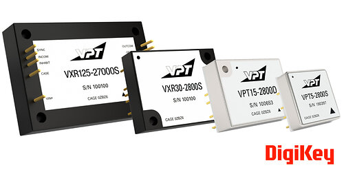 VPT’s VXR and VPT Series DC-DC Converters, EMI Filters, and Accessories Now Available on DigiKey