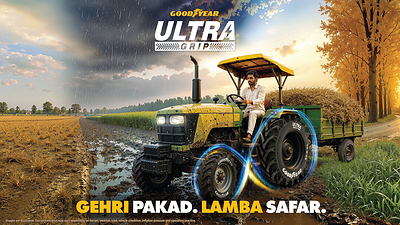 Developed with Indian farmers in mind, the Ultra Grip tractor tire combines dependable traction, durability, and longer service life to help maximize productivity across a wide range of agricultural applications and field conditions.