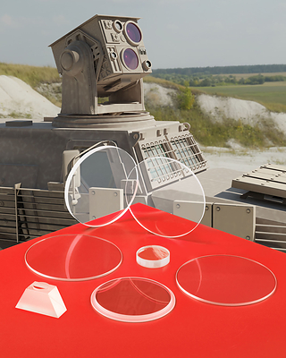 Highly resistant to fast moving sand, dirt, saltwater, most chemicals, and extreme pressures and temperatures, these sapphire lenses, windows, and prisms are ideal for protecting mission critical electro-optical systems.