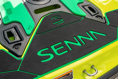 Sea-Doo RXP-X Senna 350 features exclusive Ayrton Senna-inspired branding.