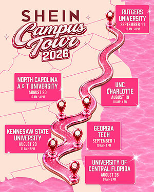 SHEIN Expands Campus Ambassador Program with Back-to-School Campus Tour at Seven Universities