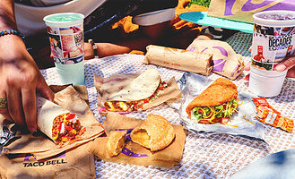 Taco Bell’s Decades #TBTB menu brings back the Naked Chicken Chalupa, Meximelt®, Beefy Crunch Burrito and Caramel Apple Empanada nationwide on August 20 for a limited time, with Taco Bell Rewards Members getting first bite of the Beefy Crunch Burrito starting today.