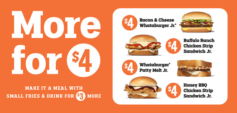 Whataburger® Turns Up the Value: More for $4