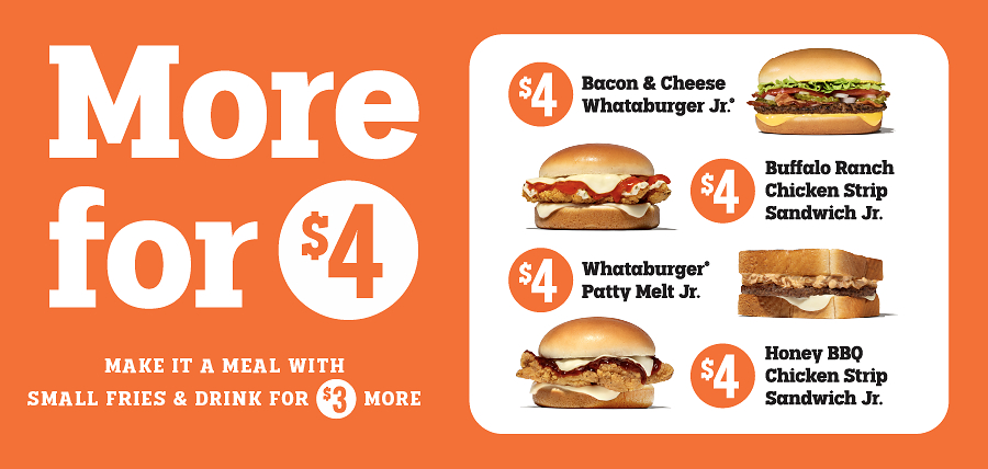 Whataburger® Turns Up the Value: More for $4