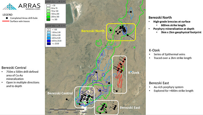 Figure 1. Berezski Trend showing principal targets, “Berezski Central”, “Berezski East”, “Berezski North”, and “K-Ozek” Figure 1. Berezski Trend showing principal targets, “Berezski Central”, “Berezski East”, “Berezski North”, and “K-Ozek”