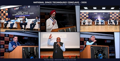Experts & dignitaries from ISRO engage in a panel discussion at the National Space Technology Conclave – 2026, jointly organised by Chandigarh University