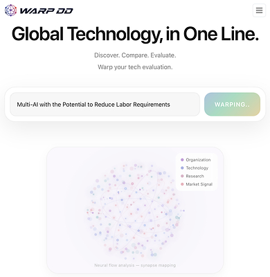 WARP DD — AI-Powered Technology Due Diligence Platform (https://warpdd.com)
