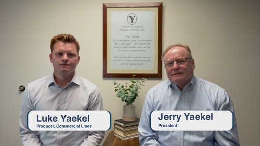 Luke Yaekel, Producer: Commercial Lines, and Jerry Yaekel, President
