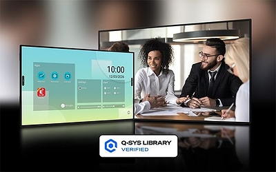 Sharp Announces Q-SYS™ Verified Plugin for Sharp Large-Screen Displays