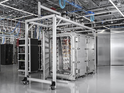 IBM’s scalable and modular cryogenic system to support fault-tolerant quantum computing. (Credit: IBM)