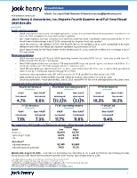 Jack Henry & Associates, Inc. Reports Fourth Quarter and Full Year Fiscal 2026 Results