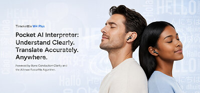 The Timekettle W4 Plus AI Interpreter Earbuds combine Babel OS 3.0, VoiceFocus technology and AI-powered translation to support multilingual conversations, calls, meetings and multimedia content. The Timekettle W4 Plus AI Interpreter Earbuds combine Babel OS 3.0, VoiceFocus technology and AI-powered translation to support multilingual conversations, calls, meetings and multimedia content.