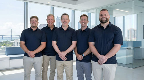 The Garen Group team (from left): Liam Garen, Frank Garen, Brenton Garen, Mitch Garen and Michael Dean.
