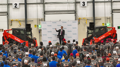 Kubota Continues North America Investments, First SVL75-3 Compact Track Loader Comes Off the Line in Salina, Kansas