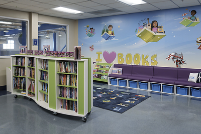 Epic Books for Kids & Reading is Fundamental reading corner at the Boys and Girls Club of Hollywood.