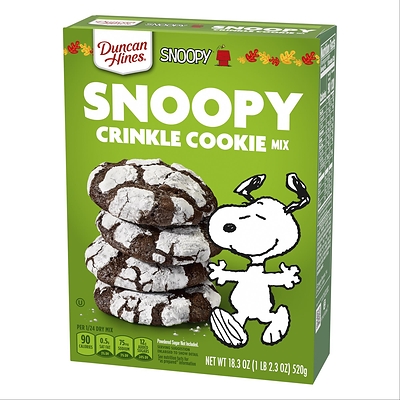 Duncan Hines® is partnering with Peanuts to introduce a new collection of baking mixes inspired by beloved Peanuts characters including Snoopy, Charlie Brown and Peppermint Patty. The pairing of this iconic cast of characters and a brand synonymous with simple indulgence and comfort is sure to bring joy to kitchens everywhere. The collection includes the Snoopy Crinkle Cookie Mix, a cookie mix that is sure to be a fan favorite among chocolate lovers of all ages.