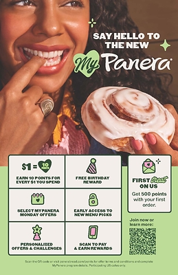PANERA UNVEILS ALL NEW POINTS-BASED MYPANERA REWARDS PROGRAM, DELIVERING A REFRESHINGLY LOYAL EXPERIENCE WITH MORE REWARDS, CHOICE AND VALUE