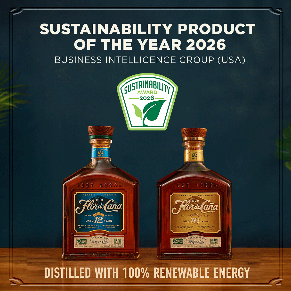 Flor de Caña awarded "Sustainability Product of the Year" by Business Intelligence Group