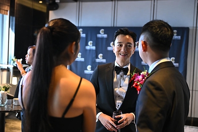 Connecting at the Gala
CorporateConnections member Shane Yuen (centre) in conversation with fellow members during the CorporateConnections Singapore Gala Celebration.