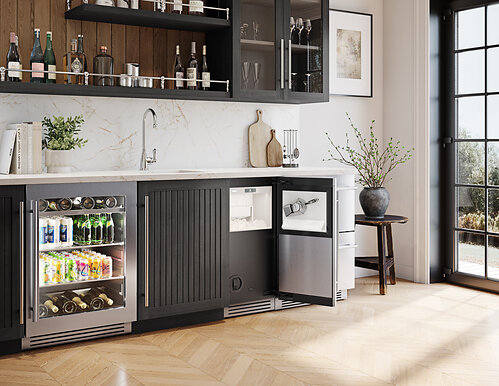 Panel-ready design, crystal-clear ice, flexible drainage, and intuitive controls bring a polished new upgrade to home entertaining.
