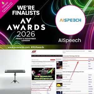 A Proud Milestone for AISpeech! Matrix Array Microphone Named AV Awards 2026 Finalist in Two Categories