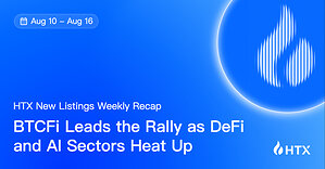 HTX Hot Listings Weekly Recap (Aug 10-16): BTCFi Leads the Rally as DeFi and AI Sectors Heat Up