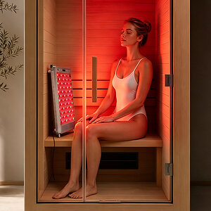 BestQool's Sauna Light: A Red and Near-Infrared Therapy Panel Rated for Sauna Heat and Bathroom Humidity